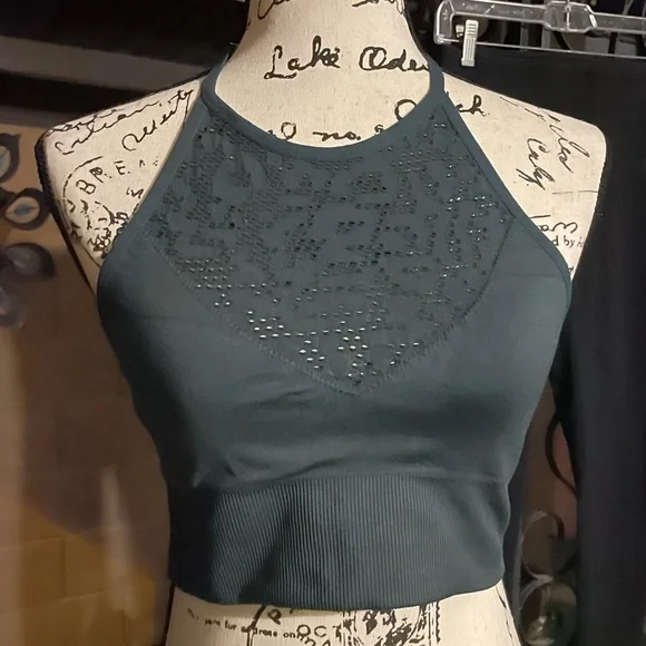 Betsey Johnson Bra Performance Racerback Fitness Sports Jade Teal Size Medium - Picture 3 of 13